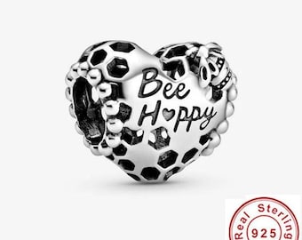 Be Happy Heart Charm S925 Sterling Silver Mother’s Day/Birthday Gift /Christmas Gift