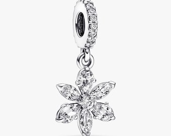 Sparkling Herbarium Custer Dangle Charm S925 Sterling Silver Mother’s Day/Birthday Gift /Christmas Gift