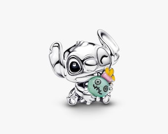 Disney Stitch and Scrump Charm S925 Sterling Silver Mother’s Day/Birthday Gift /Christmas Gift