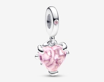 Pink Family Tree & Heart Dangle Charm S925 Sterling Silver Mother’s Day/Birthday Gift /Christmas Gift