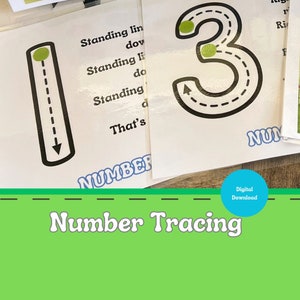 Number Tracing Worksheets, Numbers 1 to 10, Preschool Printable, Preschool Handwriting, Preschool Curriculum, Preschool Homeschool