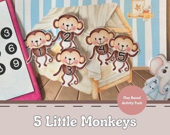 5 Little Monkeys Activity Pack | Preschool Learning (Digital Download)