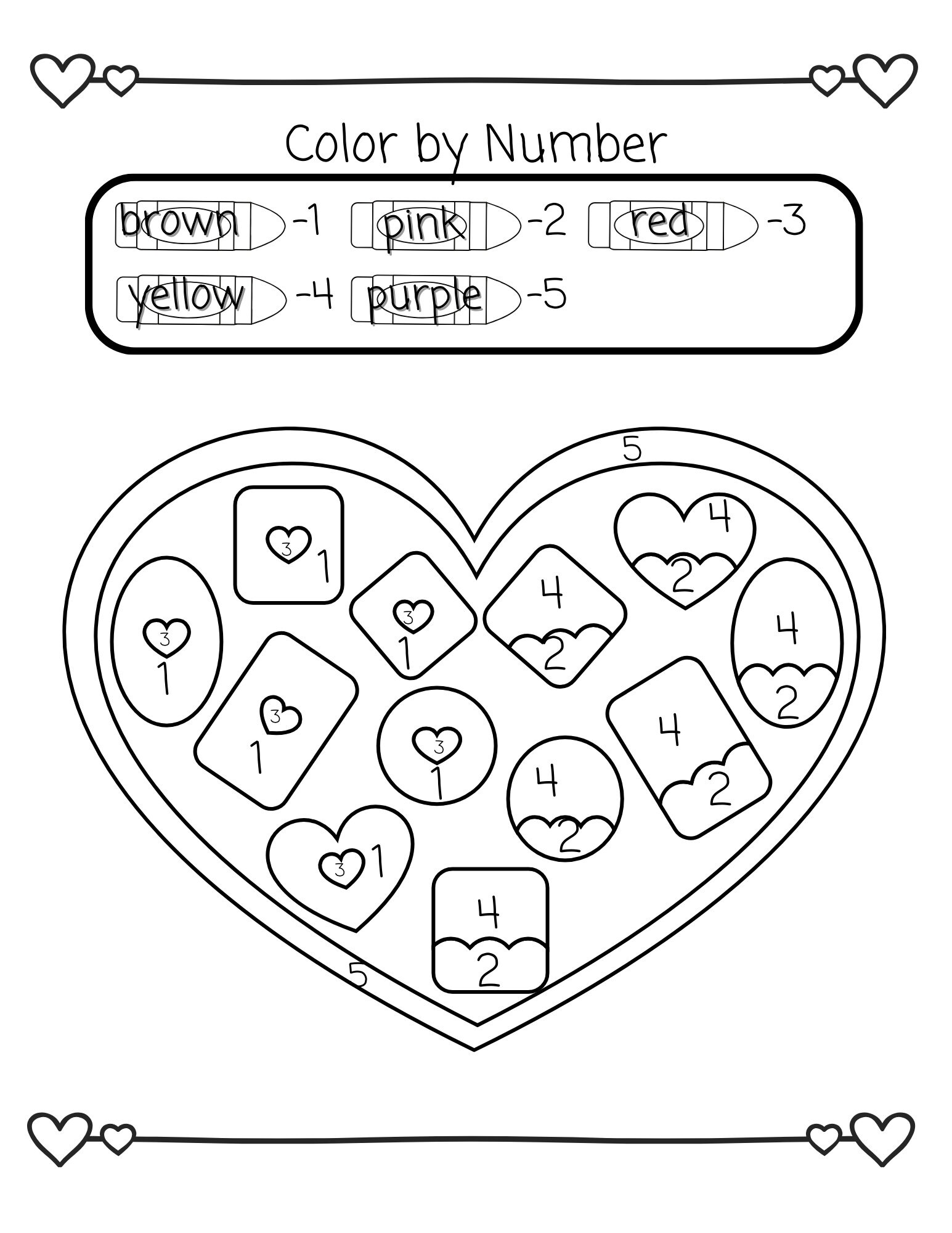 Valentines Day Printable Activity For Kids Valentines Day Printable Preschool Coloring Pages