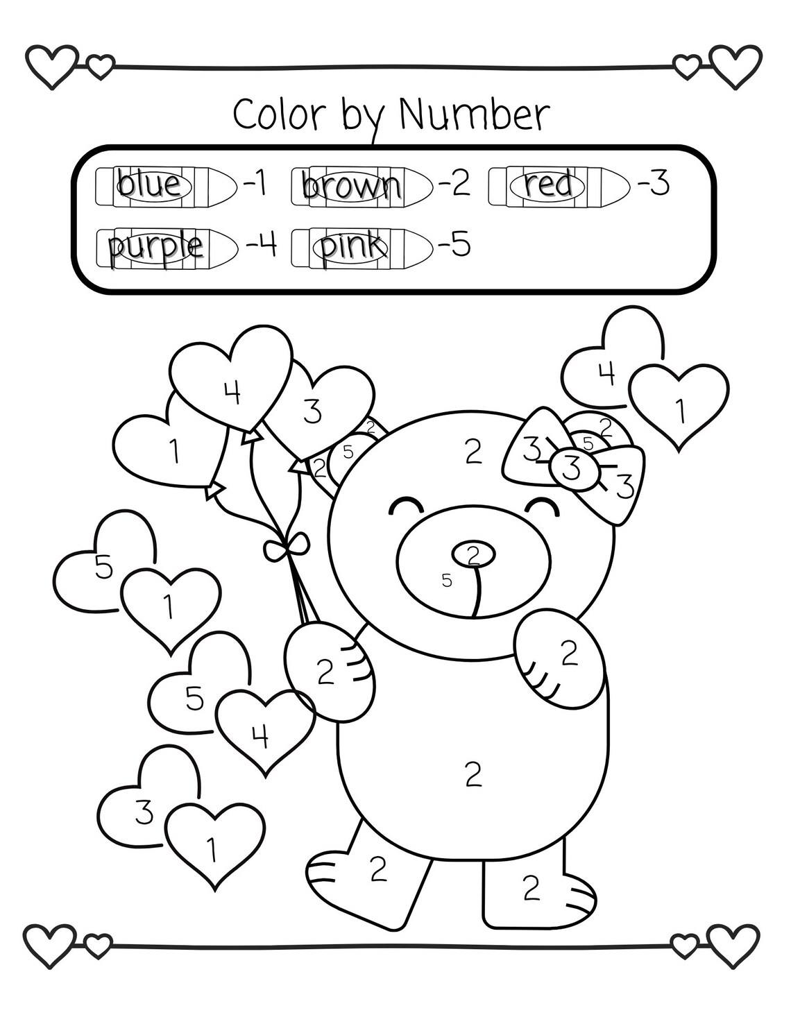 Valentines Day Printable Activity For Kids Valentines Day Printable Preschool Coloring Pages