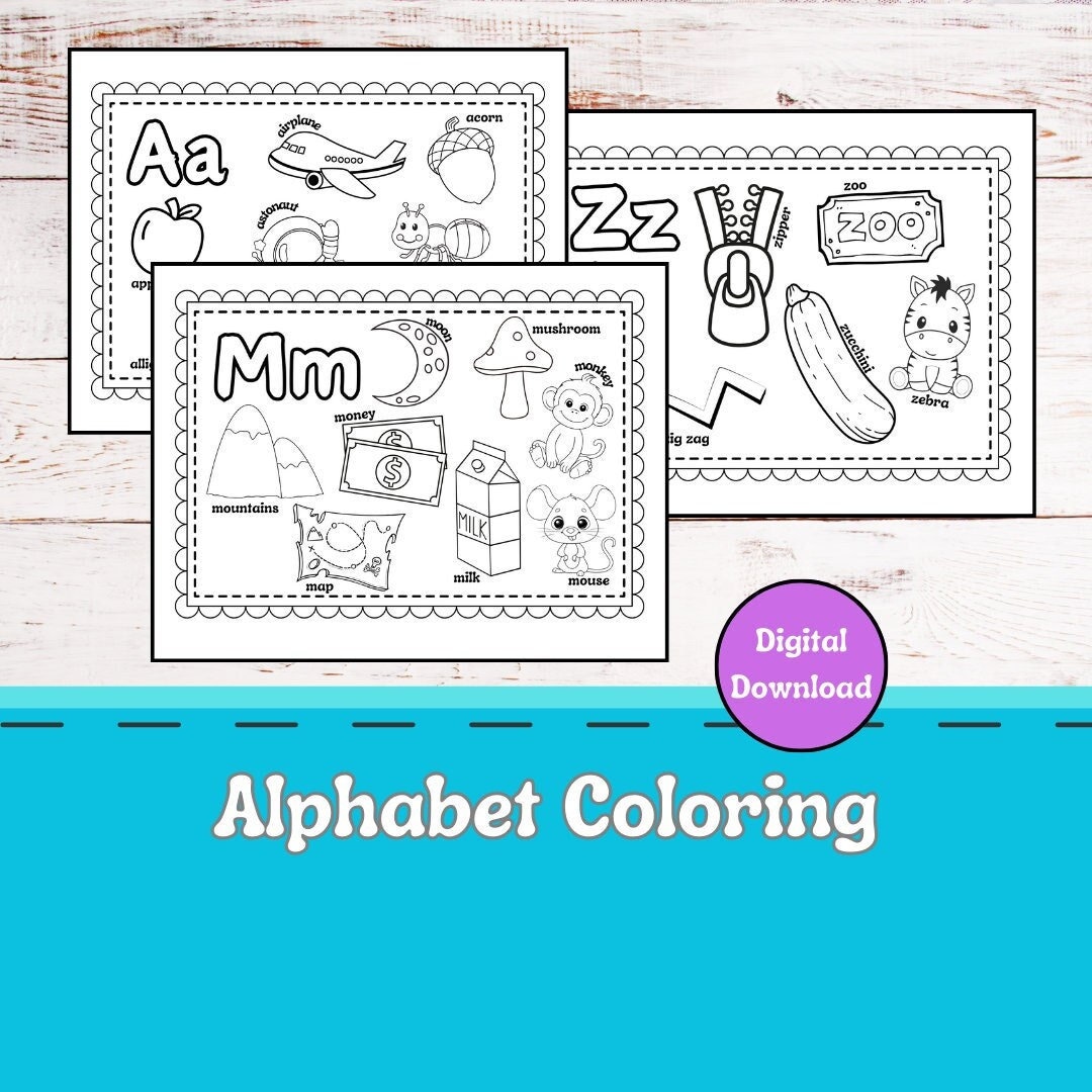 Alphabet Coloring Pages, Preschool Printables, Kindergarten Worksheets