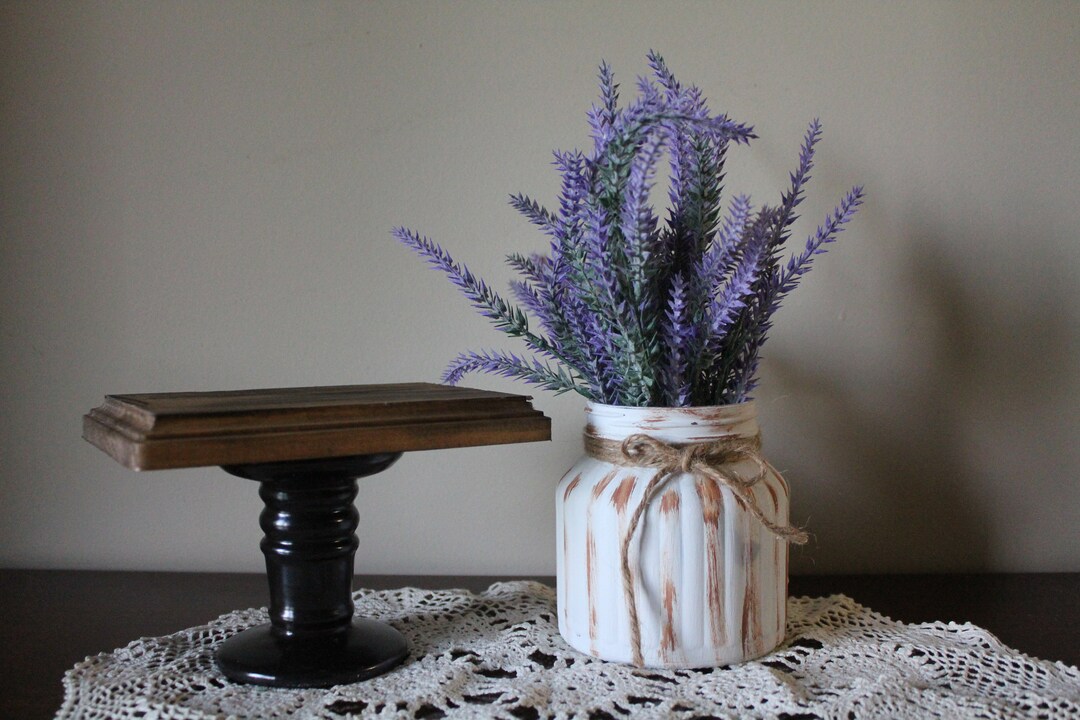 Rustic Farmhouse Riser With Some Distress on the Wood and Porcelain ...