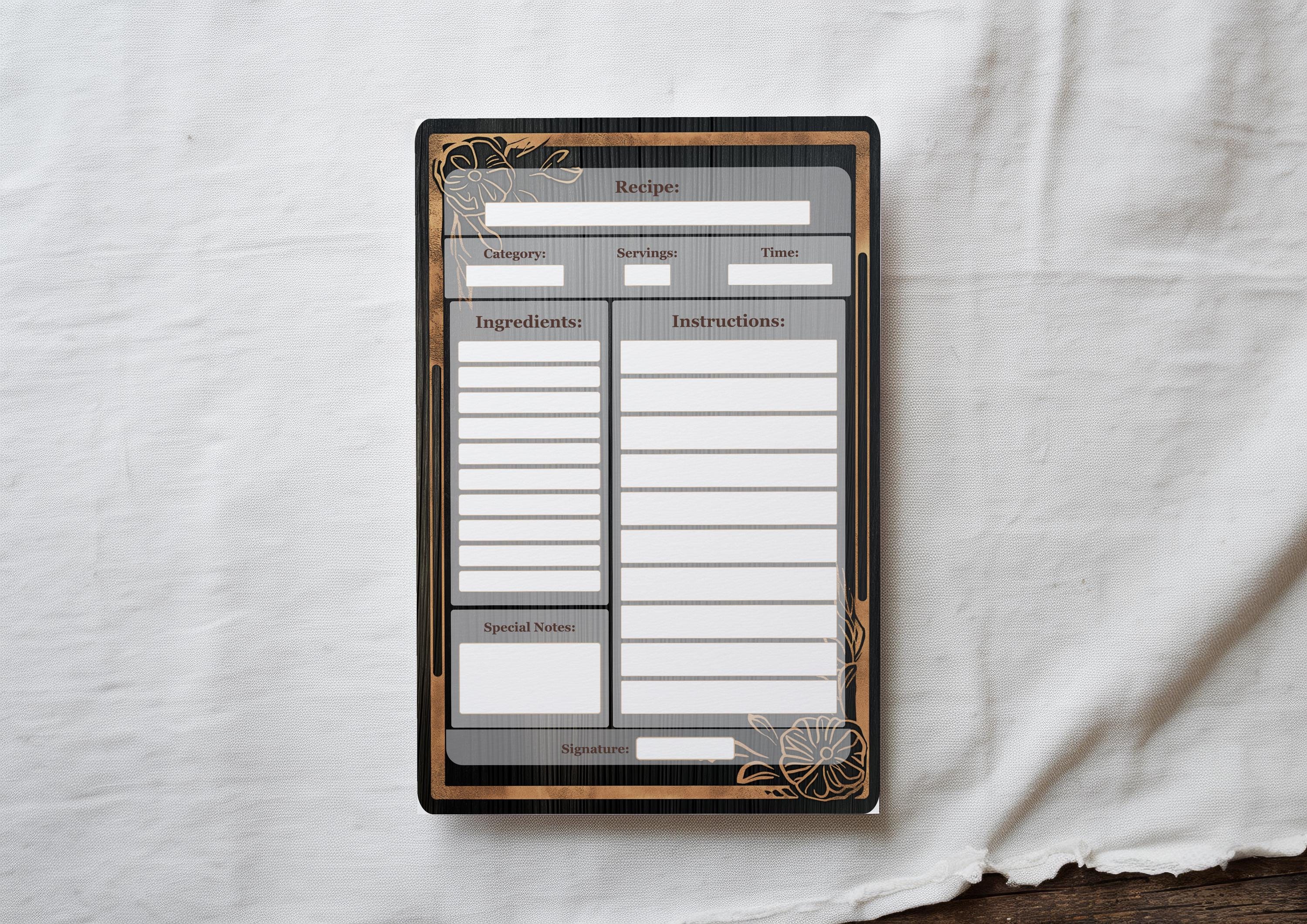 Dark Wood Finish recipe card