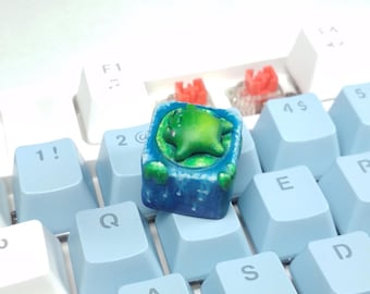 Cute Sleeping Frog Handpainted Artisan Keycap \ for Mechanical Keyboards With Cherry MX switches