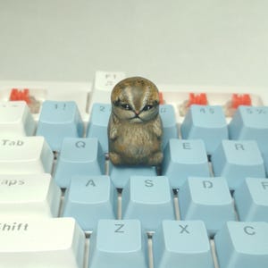 Sad Cat Meme , Crying Cat Meme Handpainted Artisan Keycap \ for Mechanical Keyboards With Cherry MX switches