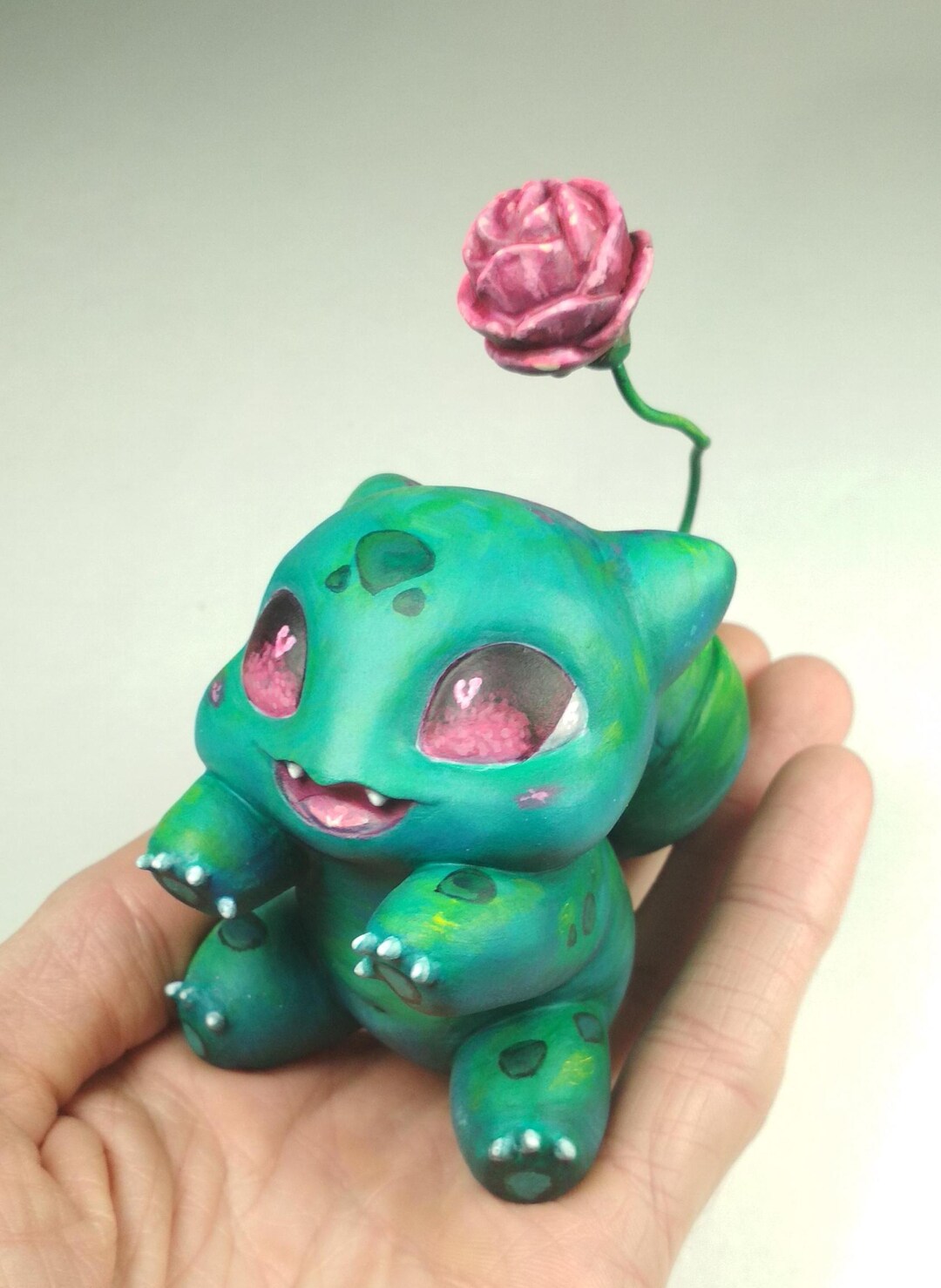 Cute Bulbasaur Figure\ Hand Painted Figure Sculpture - Etsy