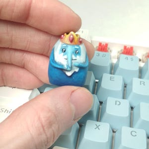 Ice King Keycap Adventure Time handgeschilderde ambachtelijke keycap \ voor mechanische toetsenborden met Cherry MX-schakelaars