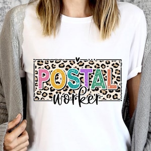 Postal Worker T-Shirt: Cotton Blend Delivery Service Tee