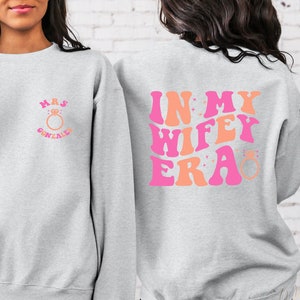 Custom &#39;In My Wifey Era&#39; Cotton Bride T-Shirt