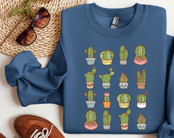 Cactus Sweatshirt: Succulent Plant Lover Crewneck