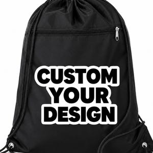 Custom Design  Drawstring Backpack, gym bag, Travel Bag, Personalized Gift, Custom Sport Bag