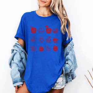 Apple Shirt, Apple Lover Shirt, Summer Fruit Shirt, Cottagecore Clothing, Y2k Shirt, Food Shirt True Royal