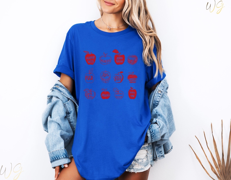 Apple Shirt, Apple Lover Shirt, Summer Fruit Shirt, Cottagecore Clothing, Y2k Shirt, Food Shirt True Royal