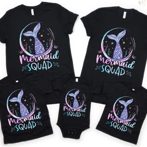 Matching Family Birthday Party Outfit, Mermaid Squad Shirt, Funny Birthday Gift, Gift For Mom