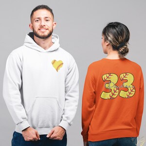 Personalized Softball Sweatshirt: Custom Name & Number, Game Day Hoodie image 5