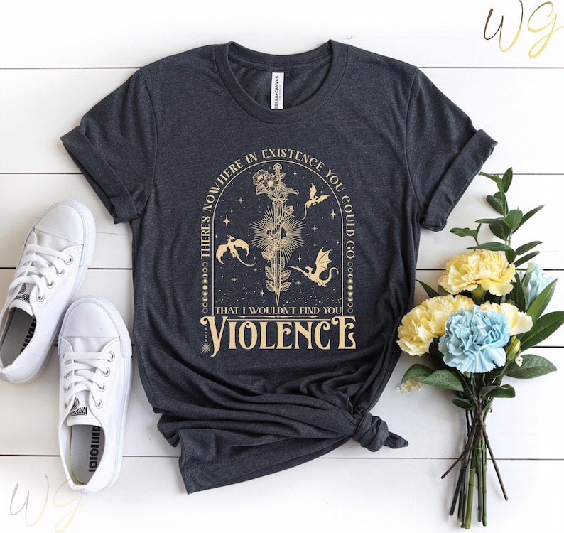 Violet Sorrengail T Shirt Fourth Wing Bookish Apparel Fantasy Dragon Top Gift for Book Lovers Gift for Readers