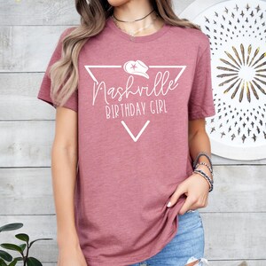 Nashville Birthday Shirt, Nashville Birthday Crew Tshirt, Cowgirl Birthday Party, Girls Nashville Trip Shirt, Gift for birthday girl image 4
