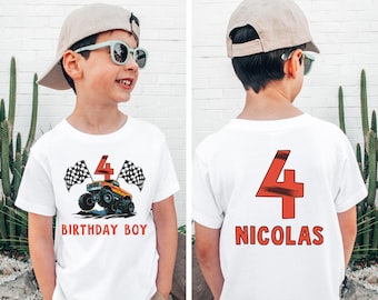 Custom Monster Truck Birthday Shirt: Personalized Kids Party Tee