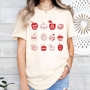 Apple Shirt, Apple Lover Shirt, Summer Fruit Shirt, Cottagecore Clothing, Y2k Shirt, Food Shirt Natural