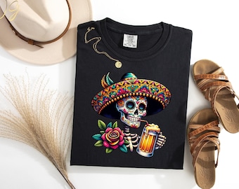 Comfort Colors® Day of the Dead Comfort Color ,Day of the Dead Shirt, Sugar Skull Tee,  Halloween shirt, Halloween Tee