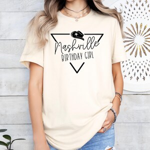 Nashville Birthday Shirt, Nashville Birthday Crew Tshirt, Cowgirl Birthday Party, Girls Nashville Trip Shirt, Gift for birthday girl image 2