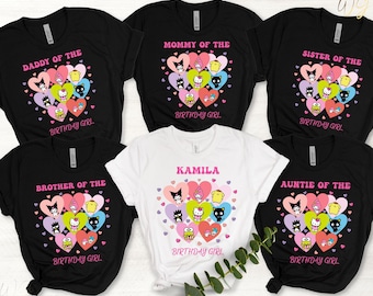 Cute Hello Cat Family Birthday Shirts Matching Hello Birthday Squad Tee Birthday Girl Shirt Custom Hello Cat Theme Party Shirt