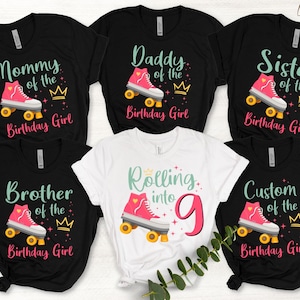 Custom Roller Skate Birthday Shirt, Roller Skate Party Shirt,  Skating Birthday Shirt, Girls Birthday Shirt, Funny Family Matching Shirt