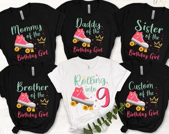 Custom Roller Skate Birthday Shirt: Family Matching Party Tee