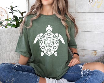 Save The Turtles Shirt, Sea Turtle Tee, Comfort Colors® Skip a Straw Save a Turtle T Shirt, Surfer Life Top, Beach Lover Gift for Women