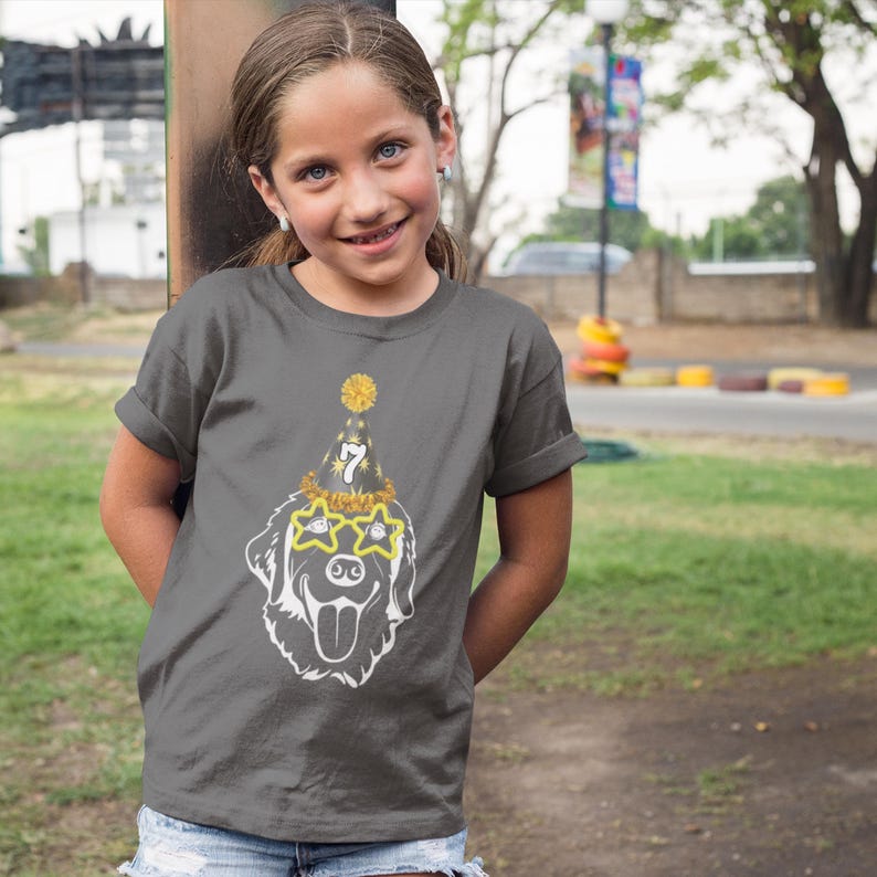 Custom Animal Birthday Shirt, Dog Lover Birthday Shirt, Custom Toddler Youth Shirt, Funny Dog Shirt, Cute Animal Gift Heather Dark Grey