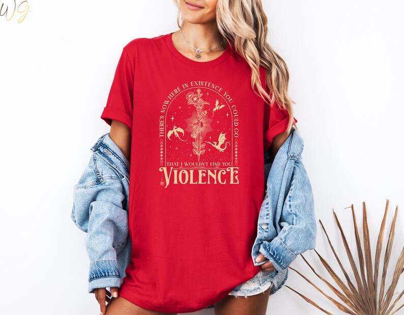 Violet Sorrengail T Shirt Fourth Wing Bookish Apparel Fantasy Dragon Top Gift for Book Lovers Gift for Readers