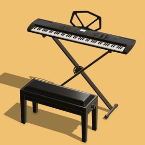 Miniature Piano Set 1/12 scale for Doll Funiture, Doll House - Digital STL files for 3d Printing