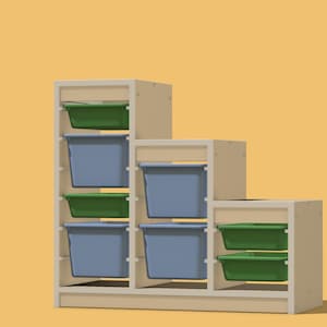 Miniature Dollhouse Storage Unit: 1/12 Scale 3D STL Files