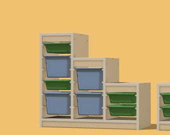 Miniature Dollhouse Storage Unit: 1/12 Scale 3D STL Files