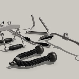 Miniature Gym Grip Handle 1/12 scale for Doll House, Mini Gym - Digital STL files for 3d Printing