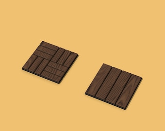 Miniature Dollhouse Decking: 1/6 & 1/12 Scale 3D Print STL File
