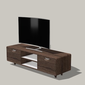 Miniature Television Shelf 1/12 scale for Doll House, Doll Furniture - Digital STL files for 3d Printing