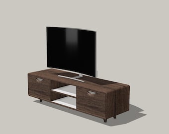 Miniature Television Shelf: 1/12 Scale Dollhouse Furniture (Digital STL Files)