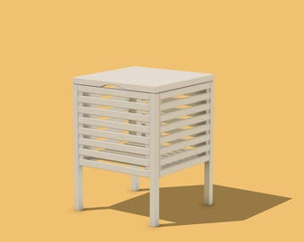 Miniature Storage Stool: 1/6 & 1/12 Scale Dollhouse Furniture (Digital STL Files)