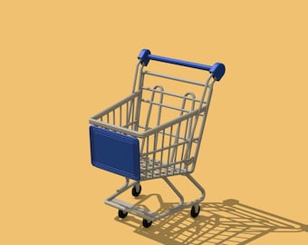 Miniature Cart 1/12 Scale: Dollhouse Diorama (STL Files for 3D Printing)