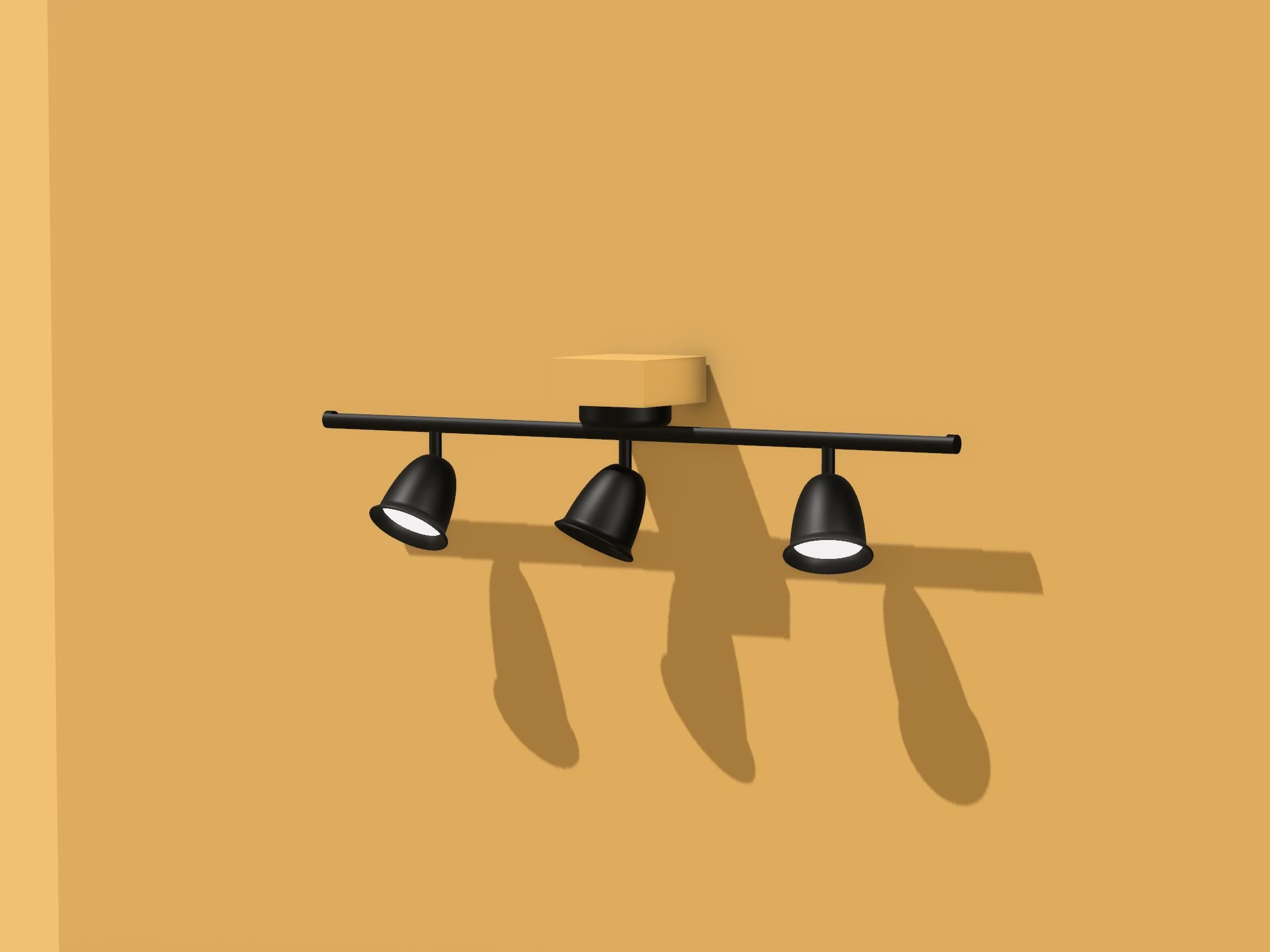 Dollhouse Spotlight Track: 1/12 Scale Miniature Lighting (Digital STL File)