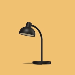 Arbetslampa i skala 1/12: Dockhusminiatyr 3D STL-fil (digital nedladdning)