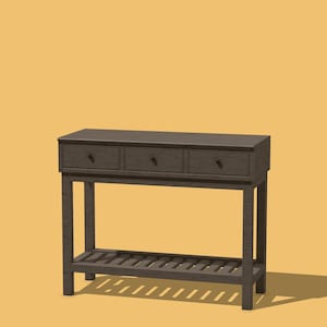 Miniature Console Table 1/12 Scale: Dollhouse Furniture STL File