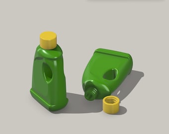 Miniatuurfles schaal 1/12 voor poppenhuis - digitale STL-bestanden voor afdrukken in 3D
