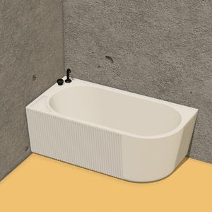 Miniatyrhörnbadkar | Badkar i skala 1/12 | Dockhusmöbler - 3D STL-filer