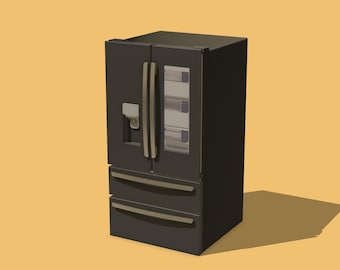 Miniature Fridge 1/12 Scale | Refrigerator |Dollhouse Furniture (Digital STL File)